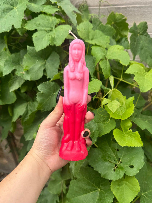 Custom Half & Half Female Figure Candle